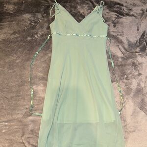 light green dress